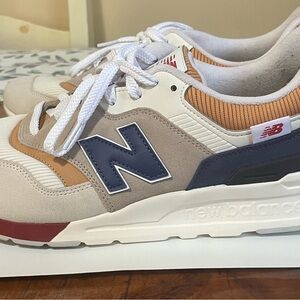 New Balance Blue and Tan Sneakers